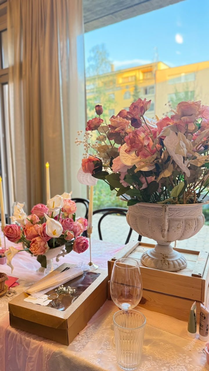 Seasonal floral centrepiece, from a past Three Petals event