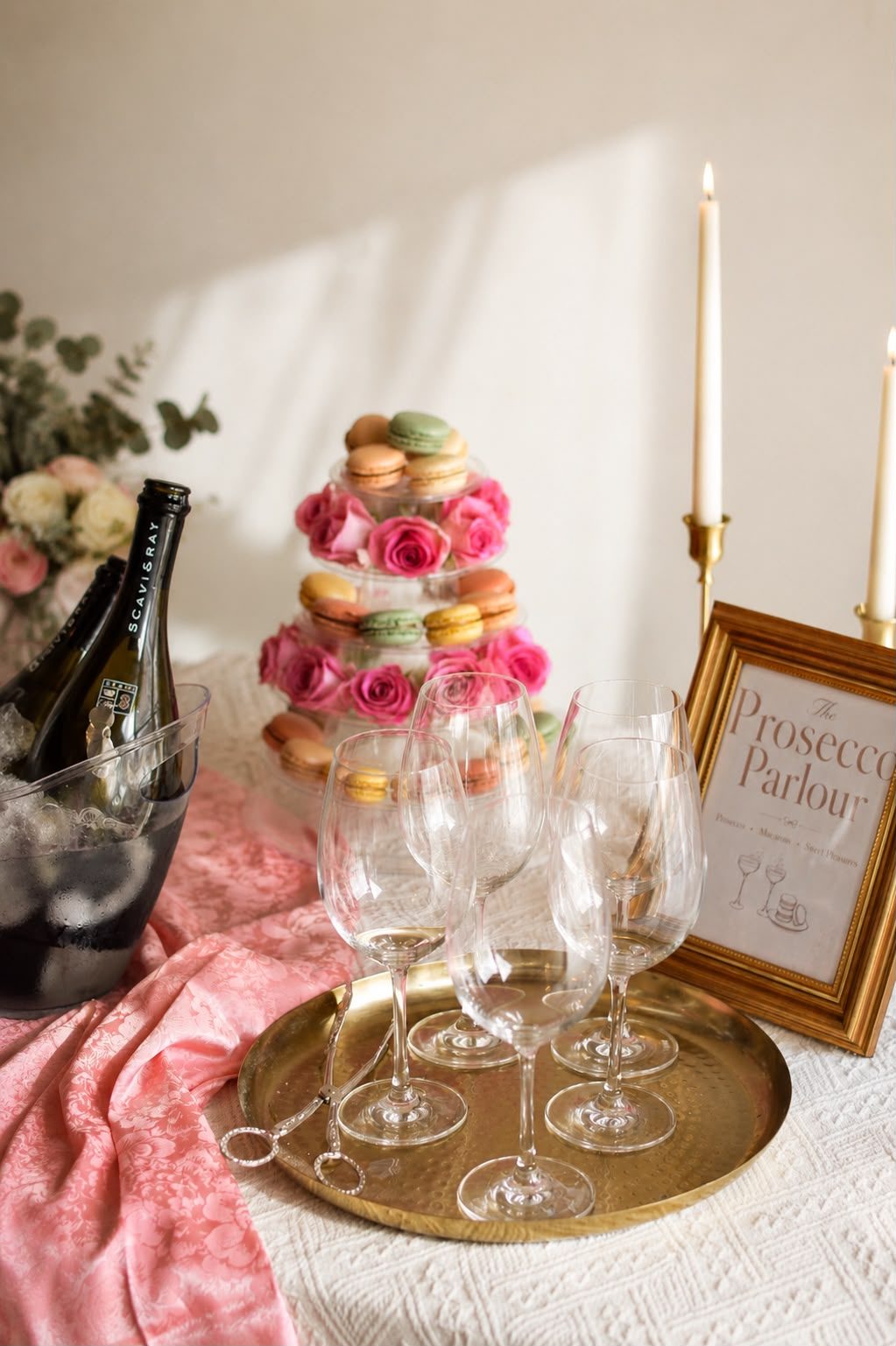 Event styling and tablescape, from a past Three Petals event