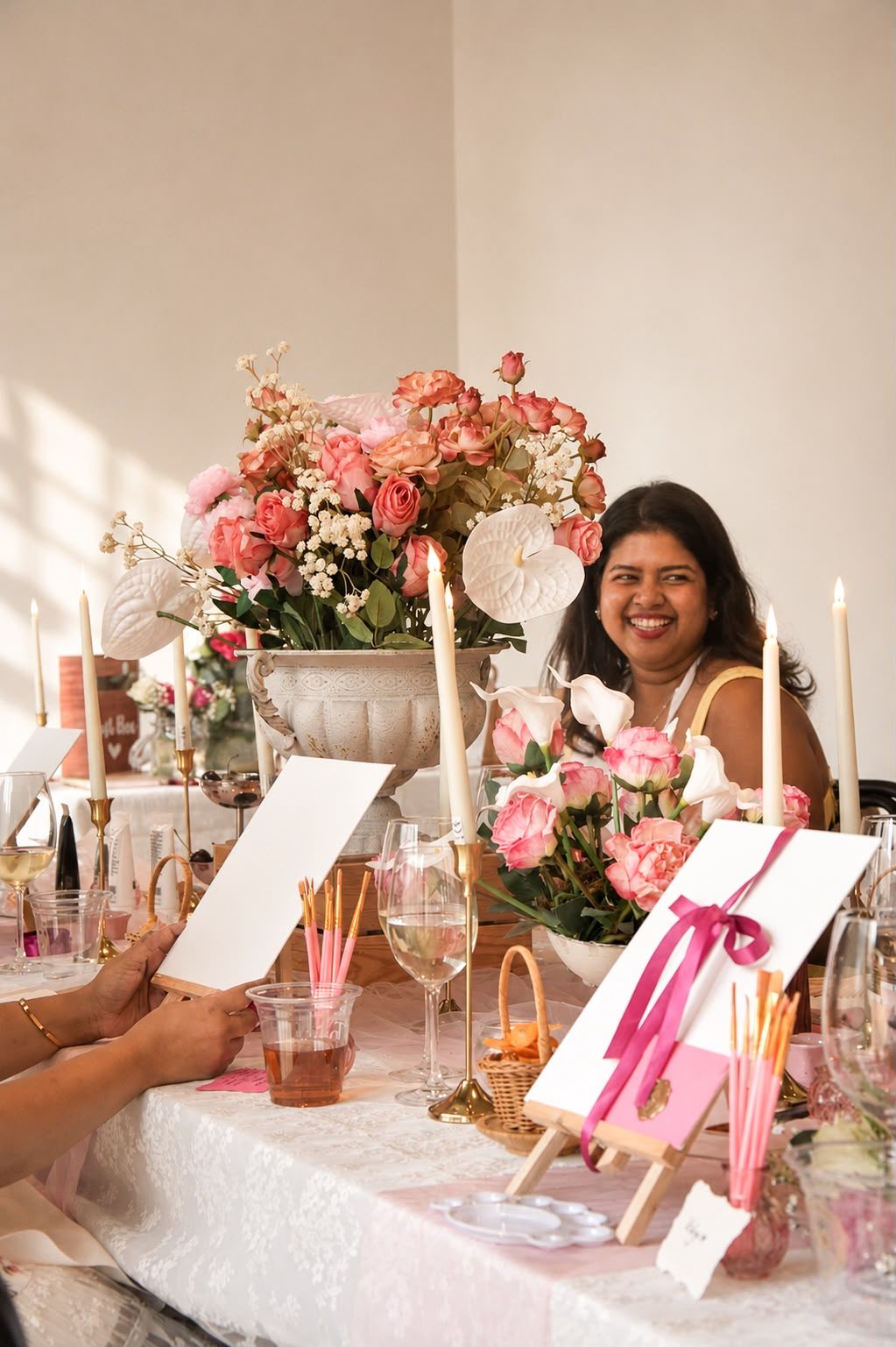 Guest enjoying a Three Petals event, from a past Three Petals event